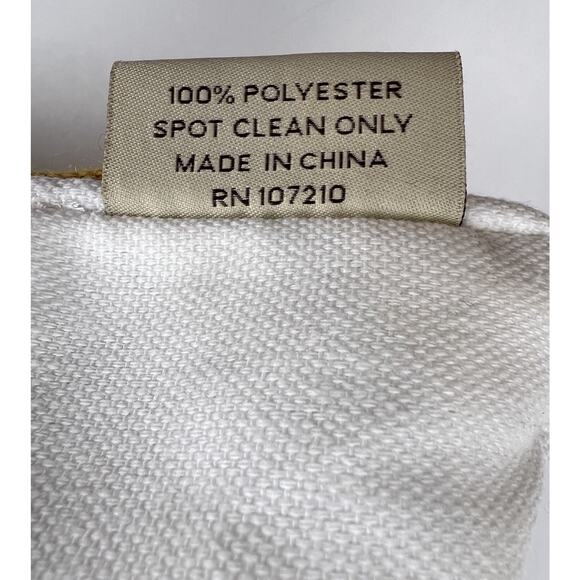 Stratford Home Throw Pillow Tufted Needlepoint 16" Square Ivory Gold Paisley - Picture 6 of 10